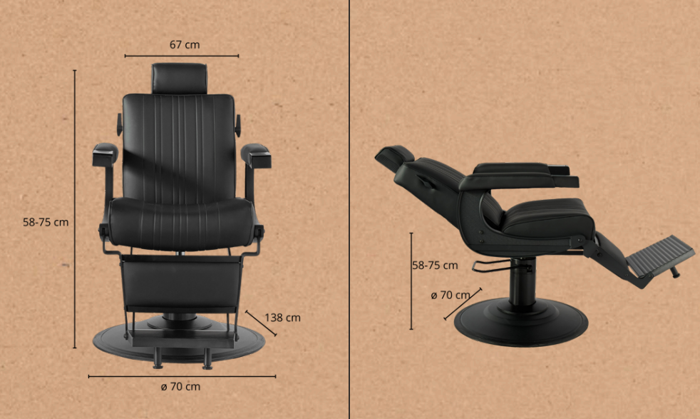 Cadeira de Barbeiro LEVER prosalon mobiliairo de cabeleireiro e barbeiro