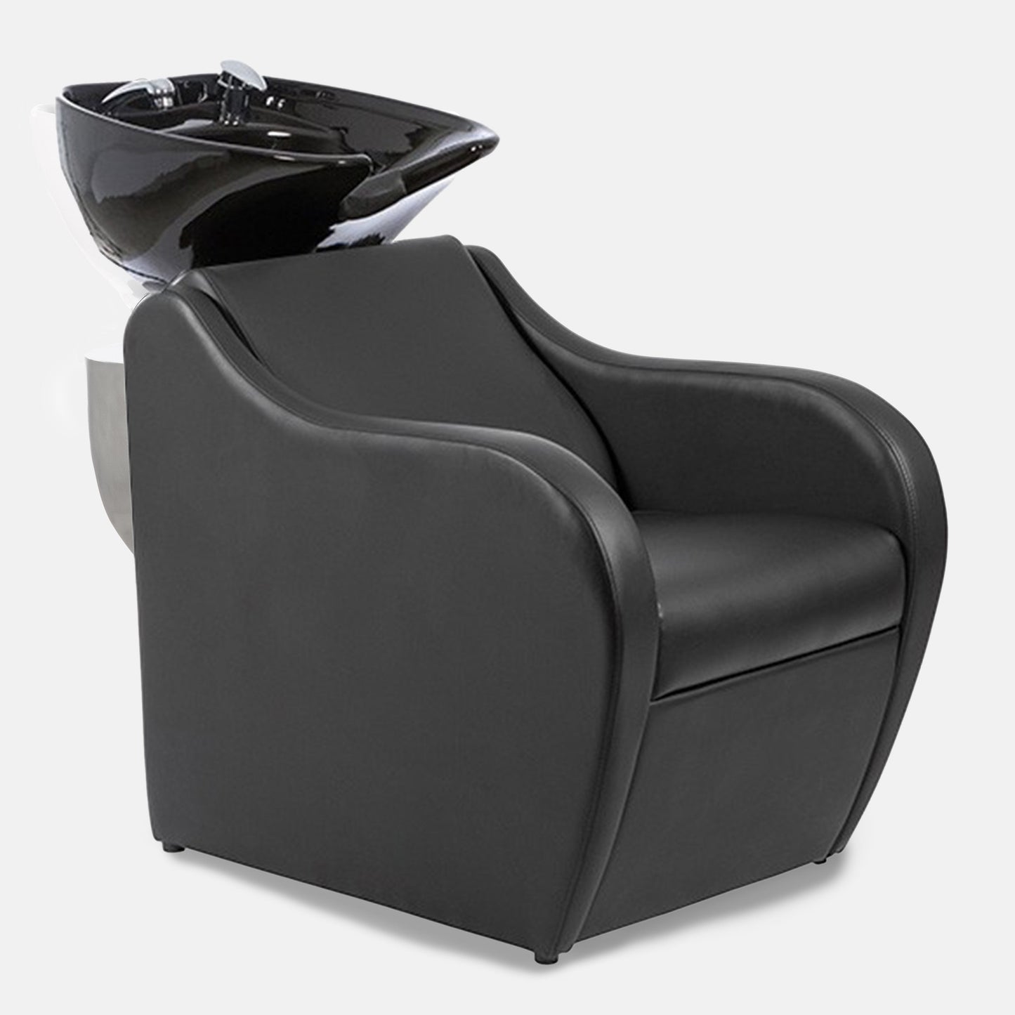 Rampa de lavagem profissional METRI com descanso de pés elétrico e design ergonómico de luxo.