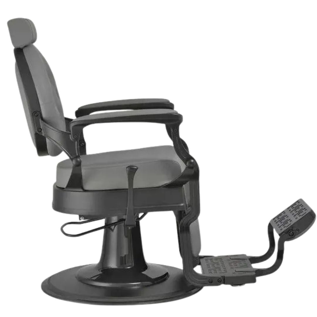 Cadeira de Barbeiro BUZZ BLACK GREY prosalon mobiliario de cabeleireiro e barbeiro 