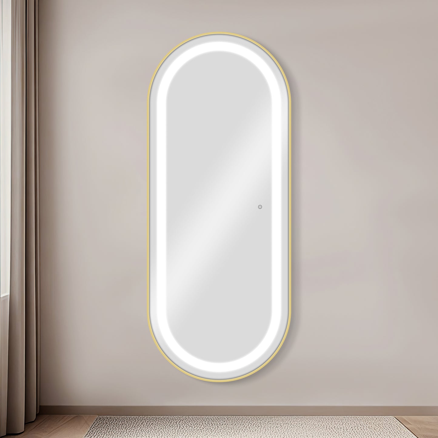 Espelho DOURADO com LED BLIS GOLD prosalon mobiliario de cabeleireiro e barbeiro