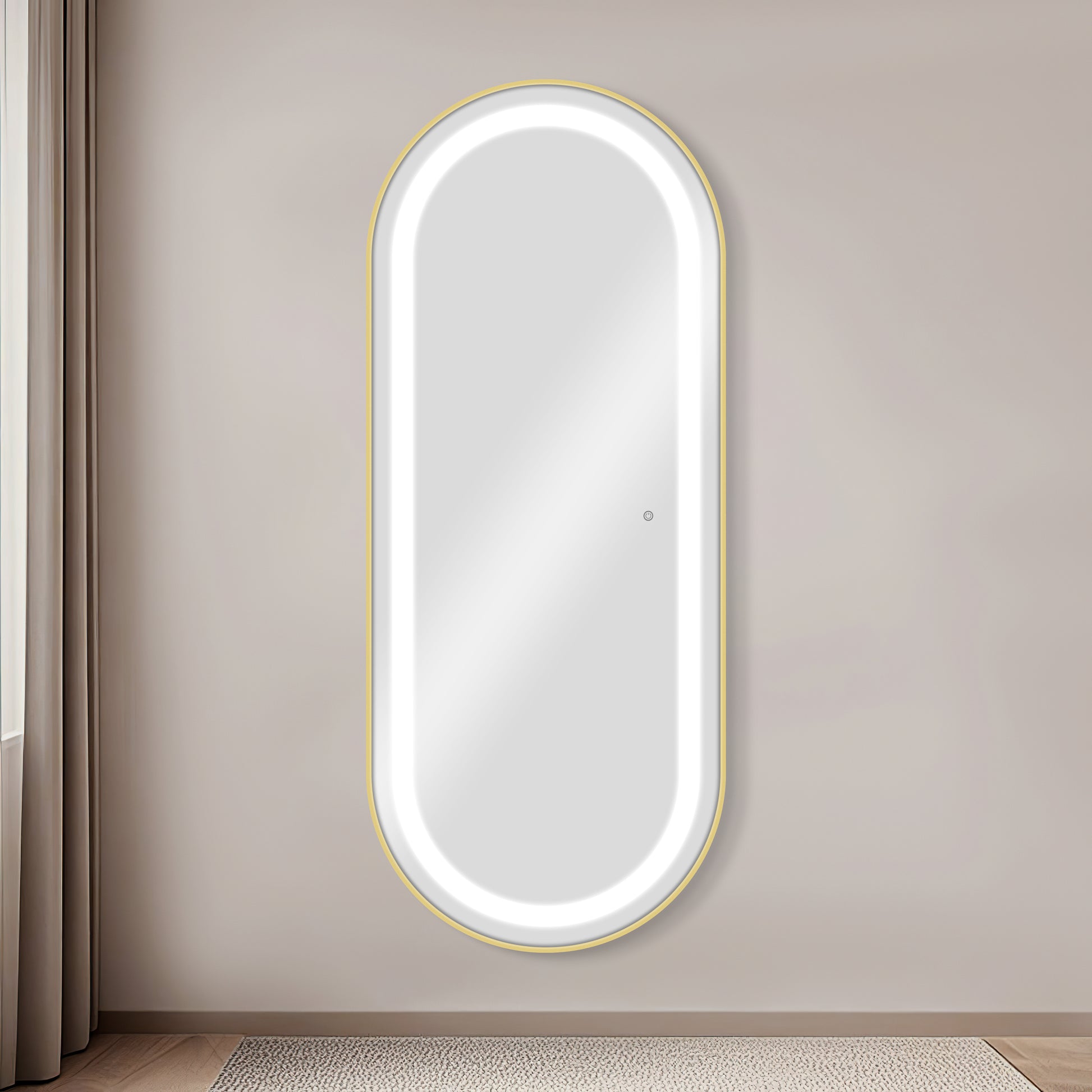 Espelho DOURADO com LED BLIS GOLD prosalon mobiliario de cabeleireiro e barbeiro