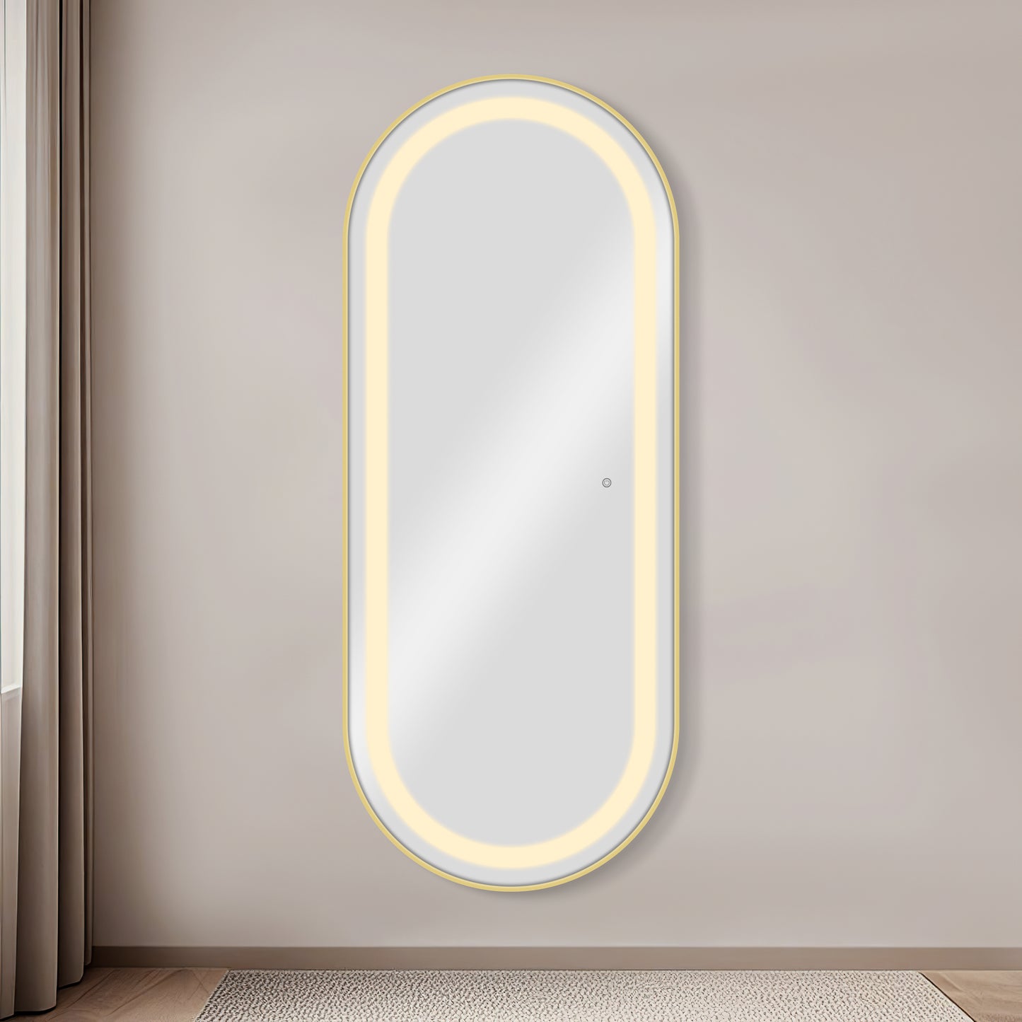 Espelho DOURADO com LED BLIS GOLD prosalon mobiliario de cabeleireiro e barbeiro