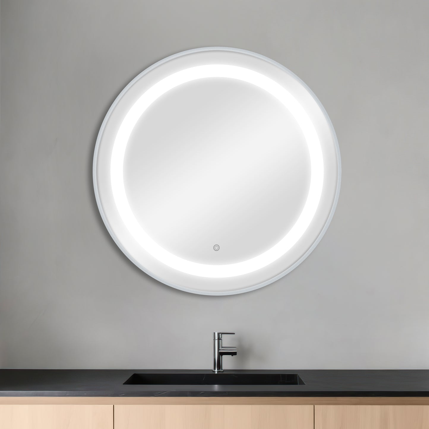 Espelho Preto com LED BREE SILVER prosalon mobiliario de cabeleireiro e barbeiro
