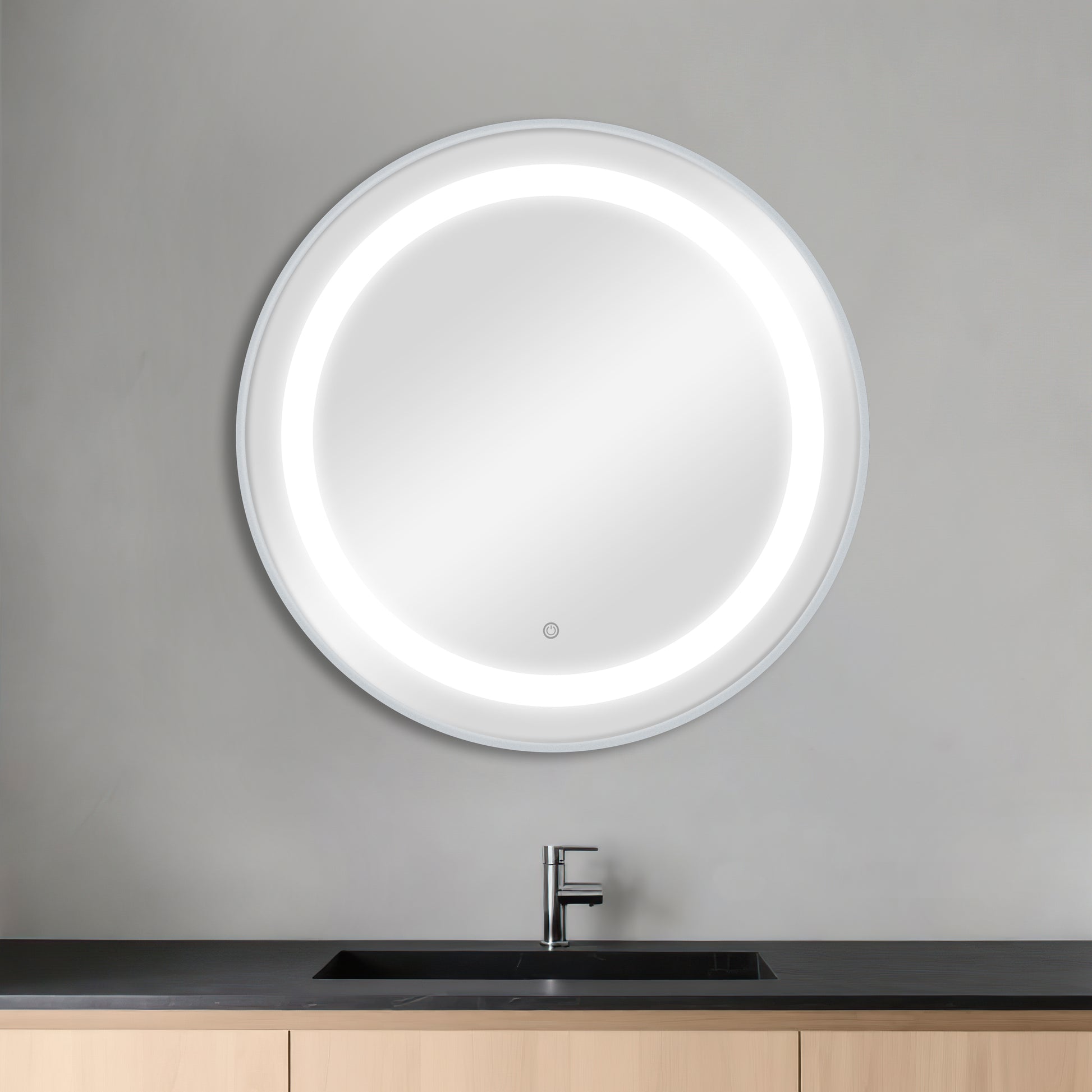 Espelho Preto com LED BREE SILVER prosalon mobiliario de cabeleireiro e barbeiro