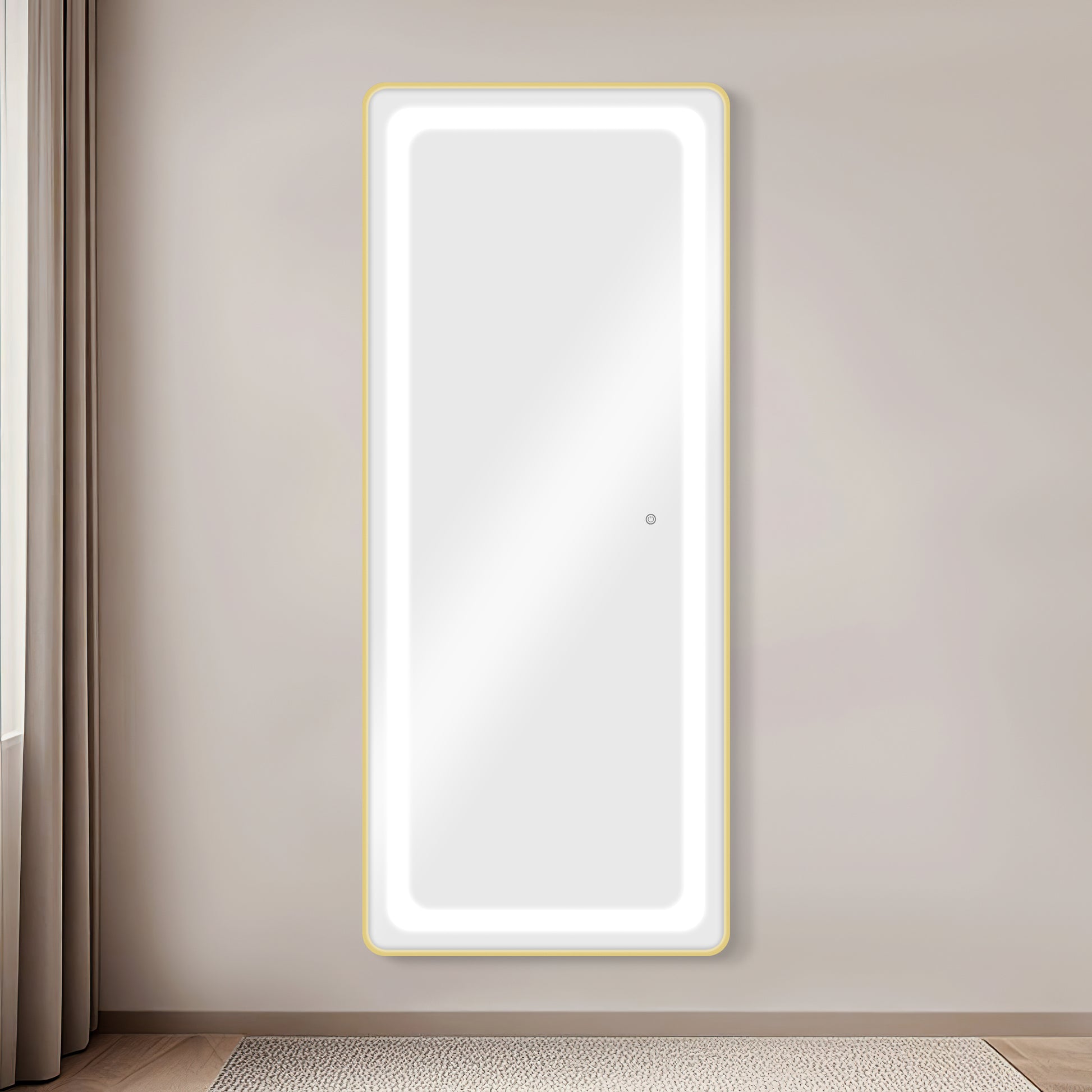 Espelho dourado com LED LUSH GOLD prosalon mobiliario de cabeleireiro e barbeiro