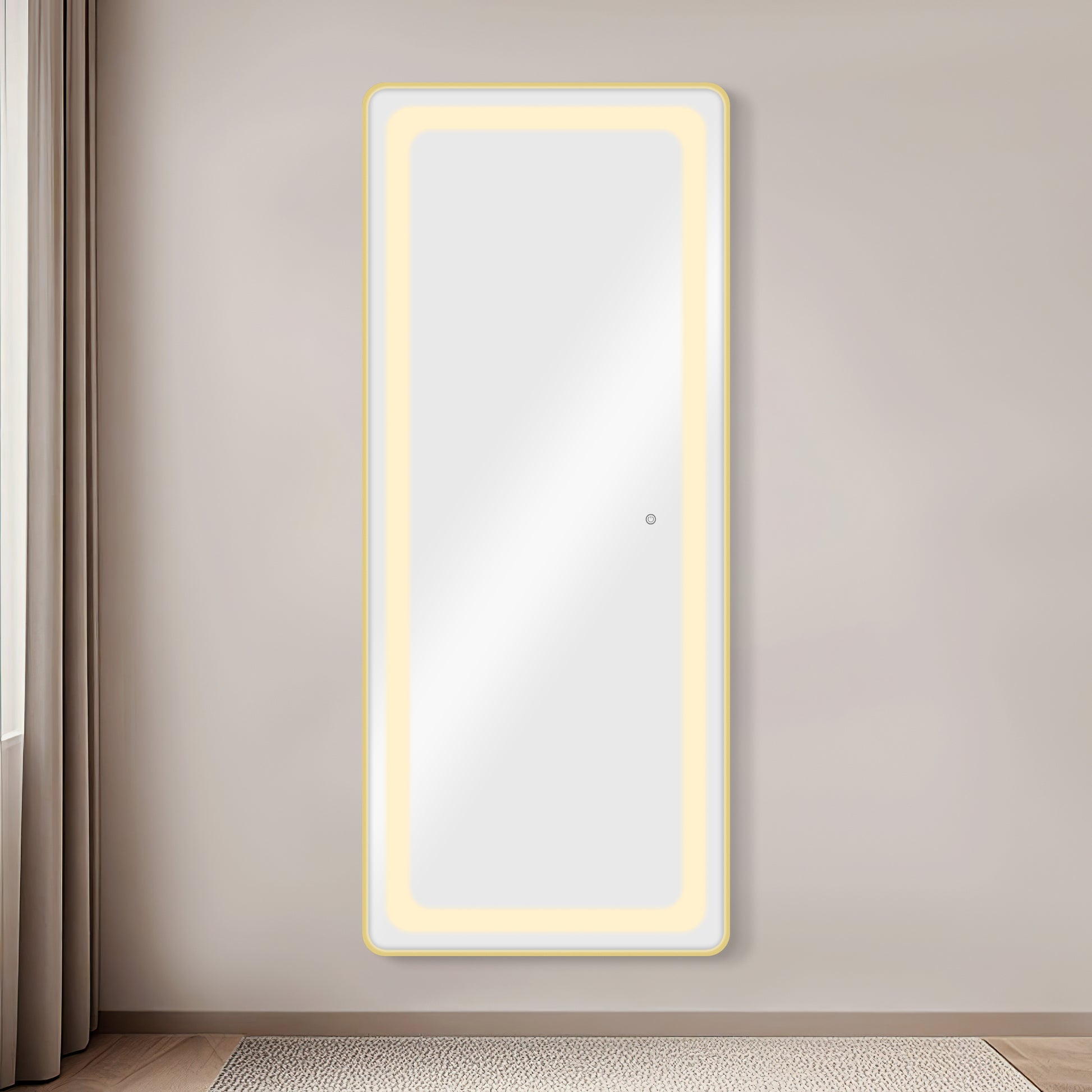 Espelho dourado com LED LUSH GOLD prosalon mobiliario de cabeleireiro e barbeiro