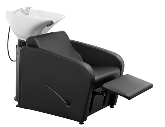Rampa de Lavagem com Levanta Pés Manual MULLET + 2.0 Prosalon mobiliário de cabeleireiro e barbeiro