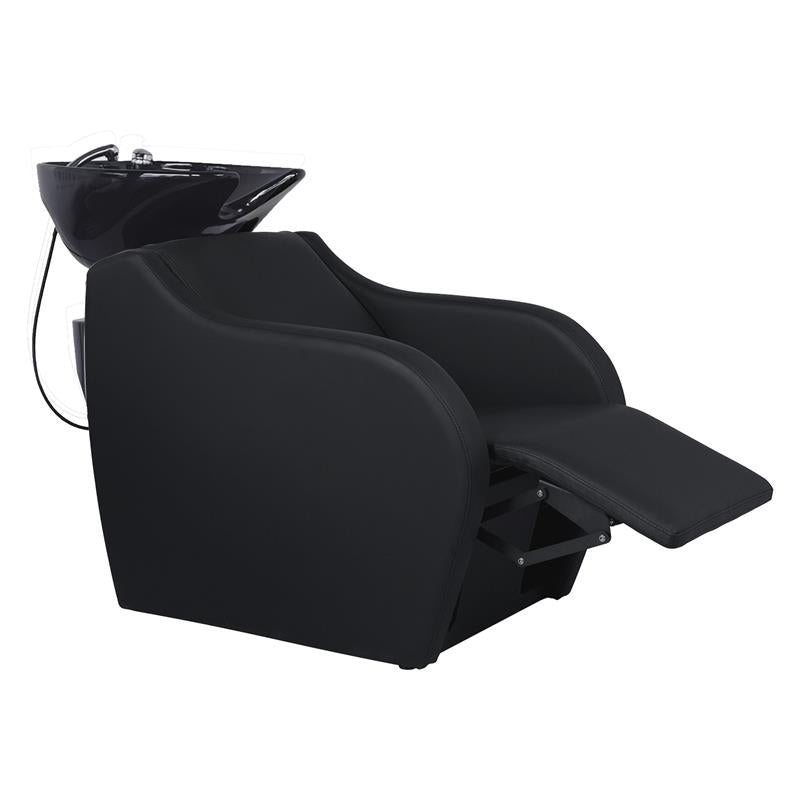 Rampa de Lavagem com levanta pés elétrico e Massagem WISP ROLL Prosalon mobiliario de cabeleireiro e barbeiro