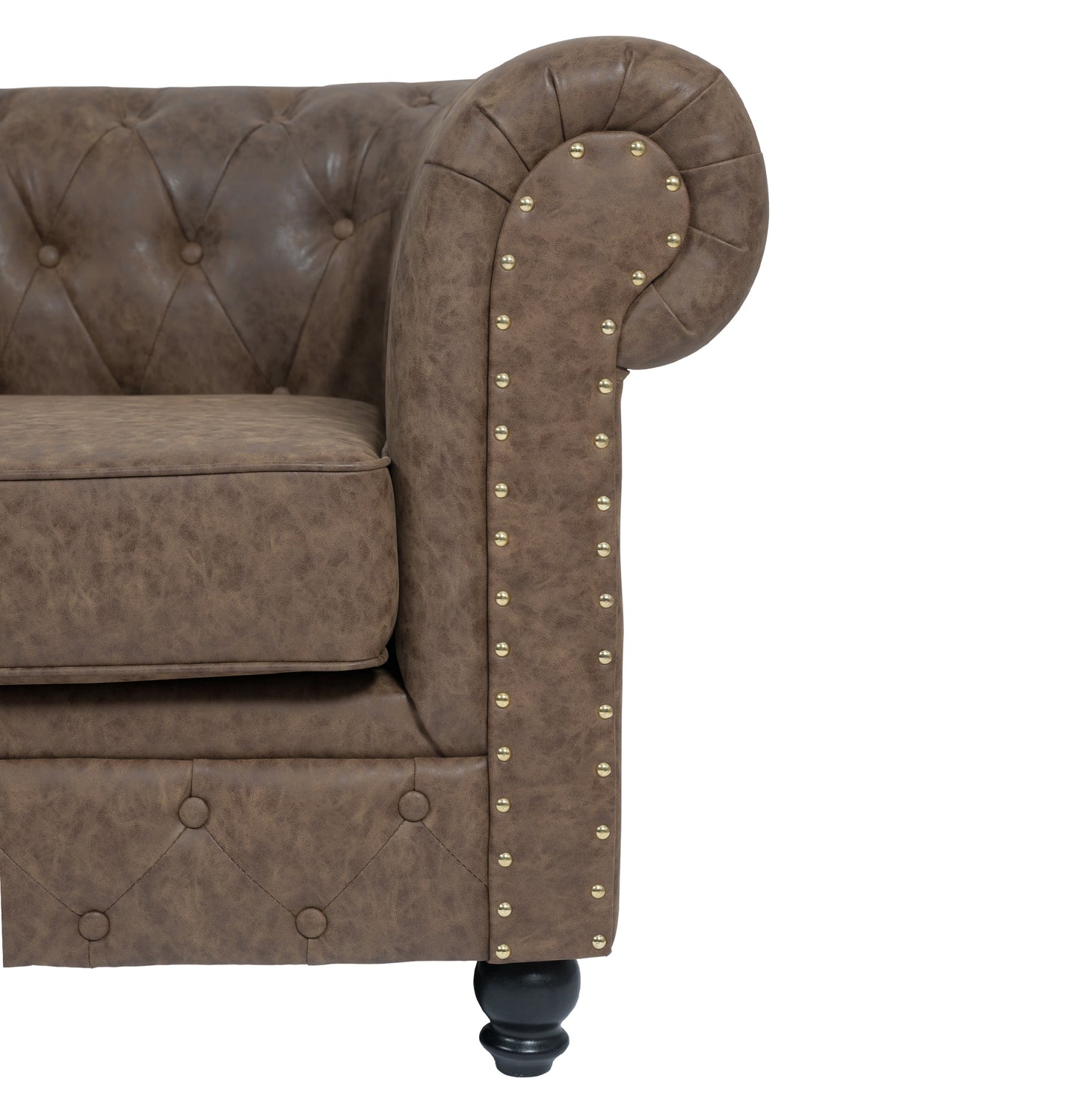 Sofá Vintage REPOSE BROWN prosalon mobiliario de cabeleireiro e barbeiro