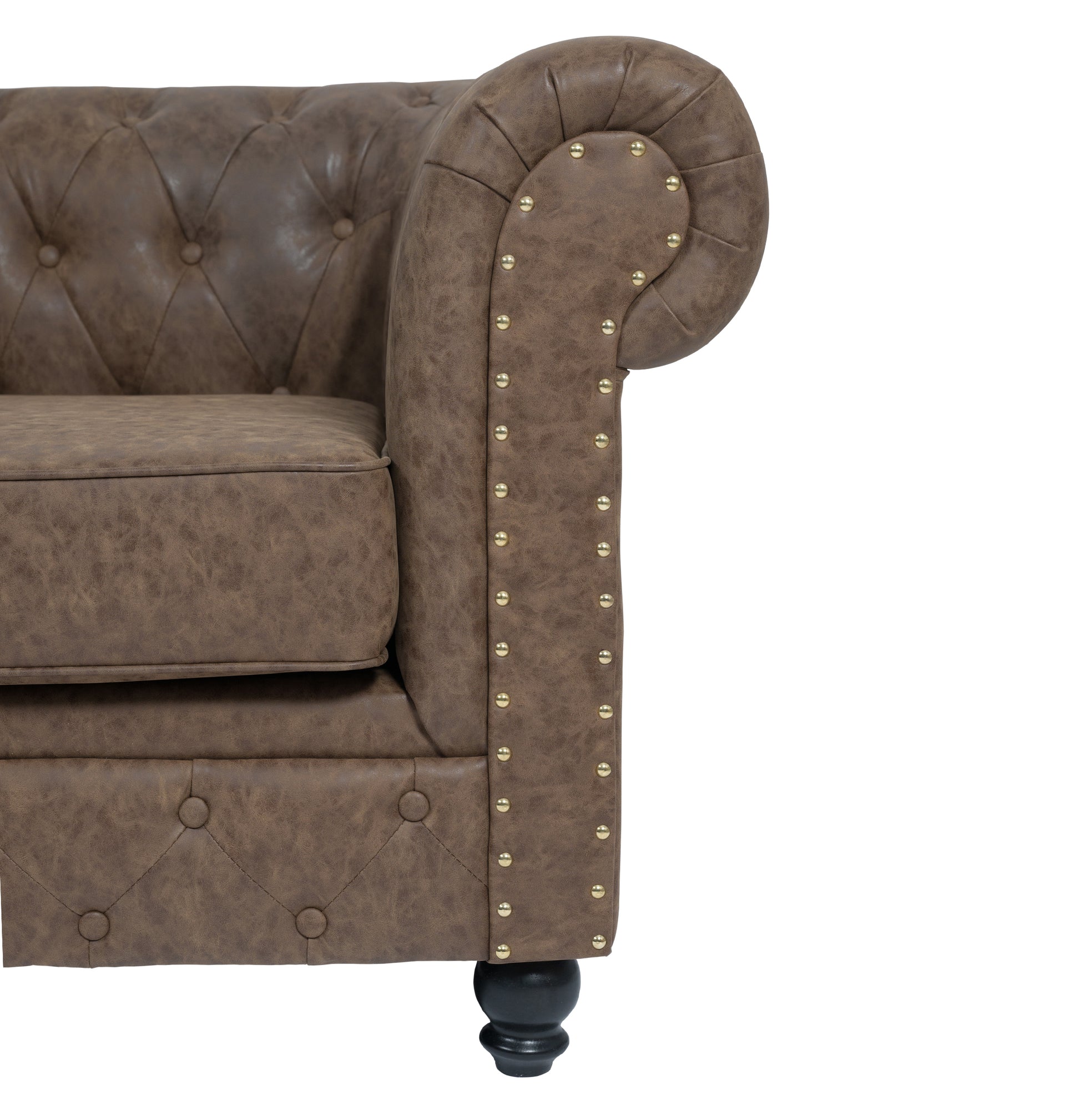 Sofá Vintage REPOSE BROWN prosalon mobiliario de cabeleireiro e barbeiro