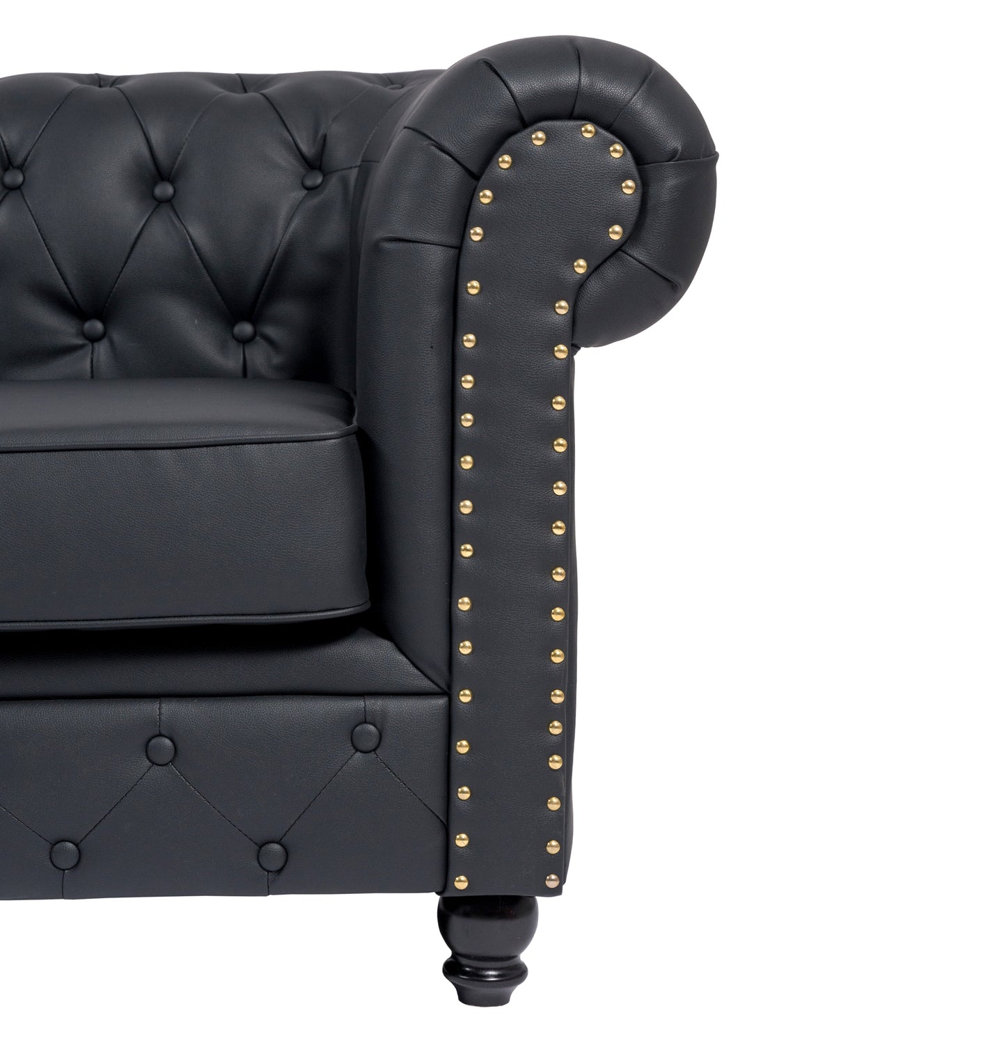 Sofá Vintage REPOSE Black prosalon mobiliario de cabeleireiro e barbeiro 1