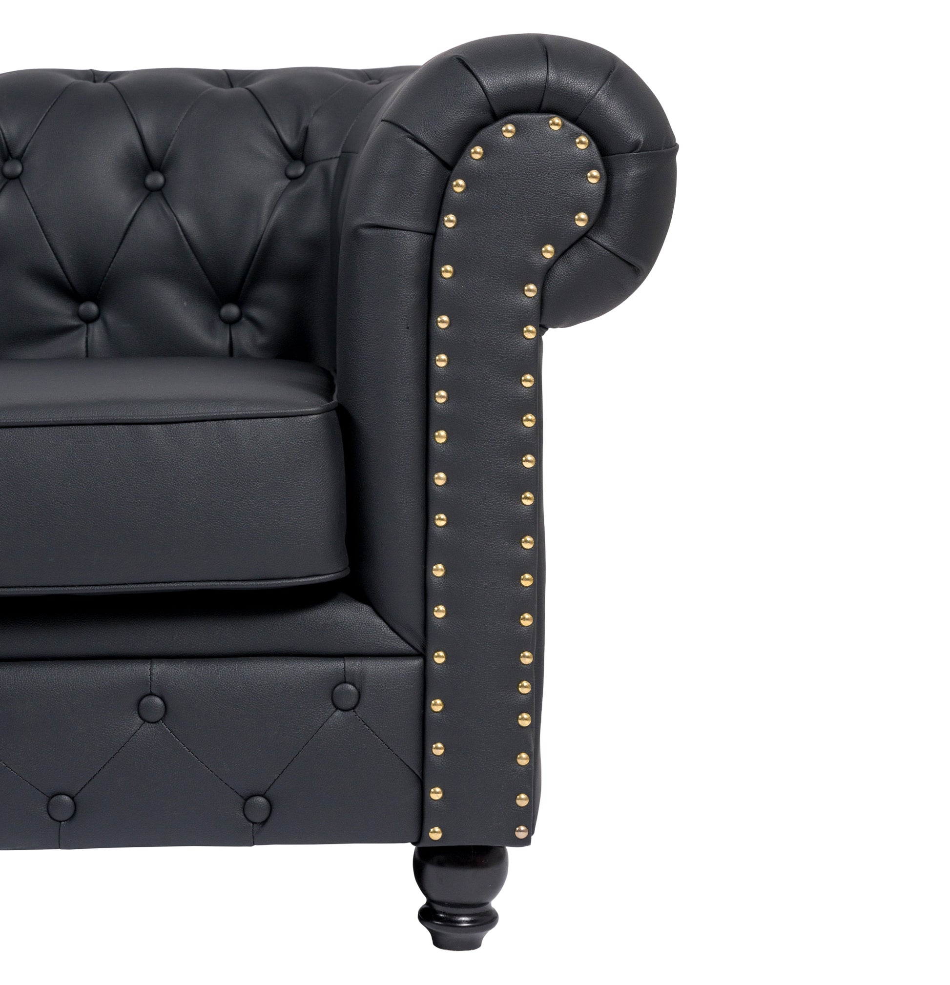 Sofá Vintage REPOSE Black prosalon mobiliario de cabeleireiro e barbeiro 1