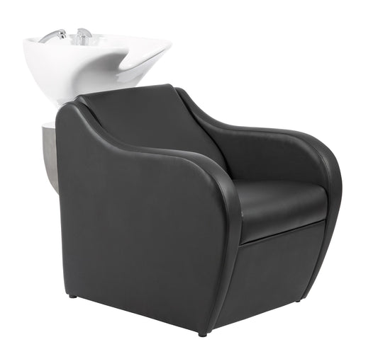 Rampa de lavagem FAID compacta ideal para salões de cabeleireiro e estética com espaço otimizado.